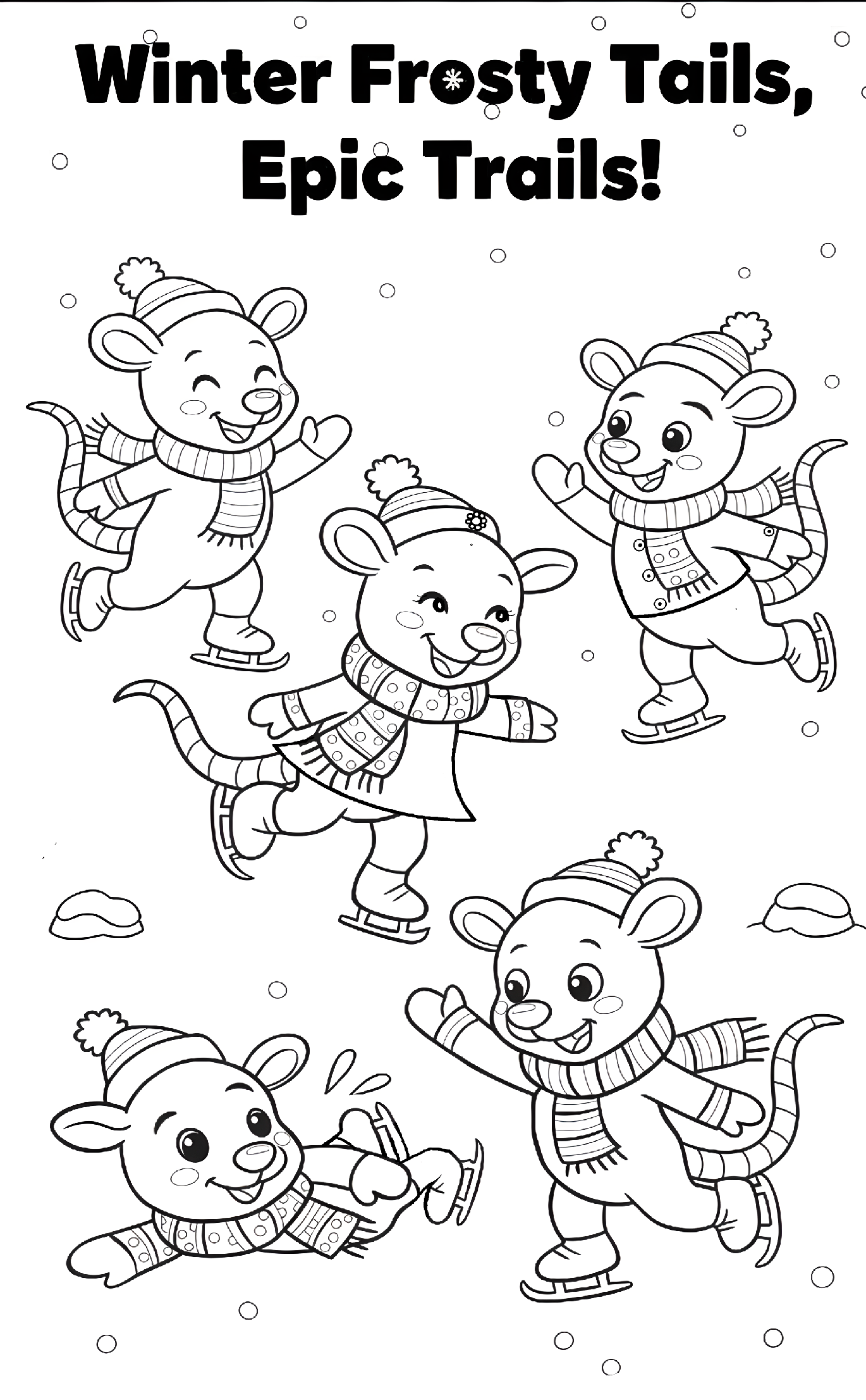 Coloring Page Frosty Tails