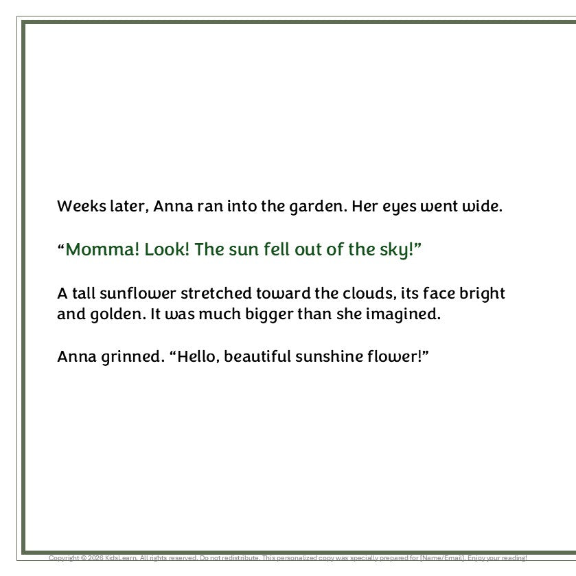The Tale of the Sunflower Seed