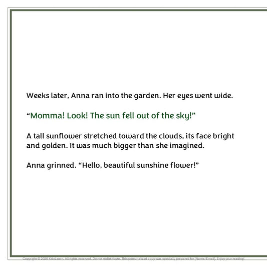 The Tale of the Sunflower Seed